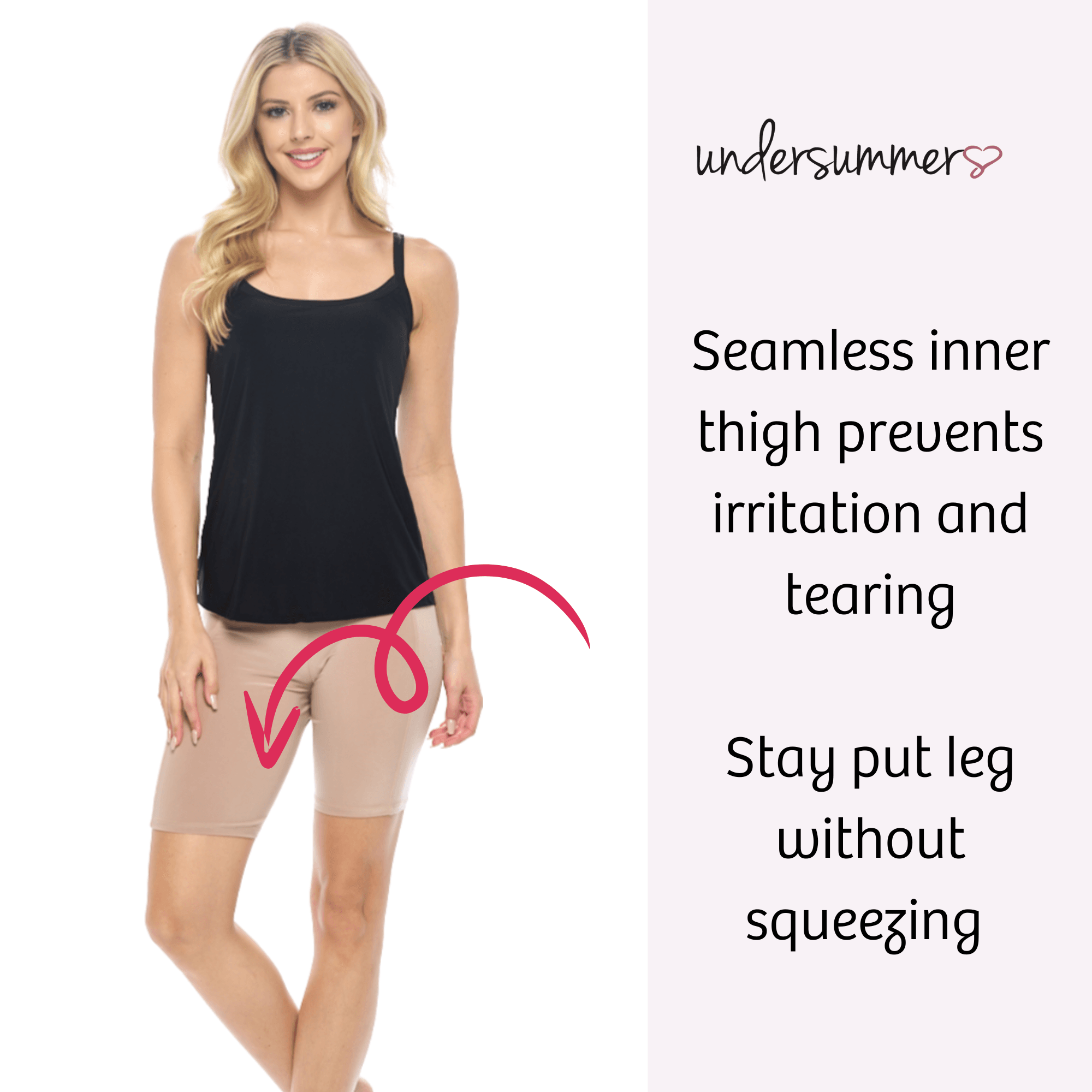 cooling under dress shorts Blueinn Women's Cooling Slip Shorts for Under Dresses Seamless Mesh Anti Chafing Shorts