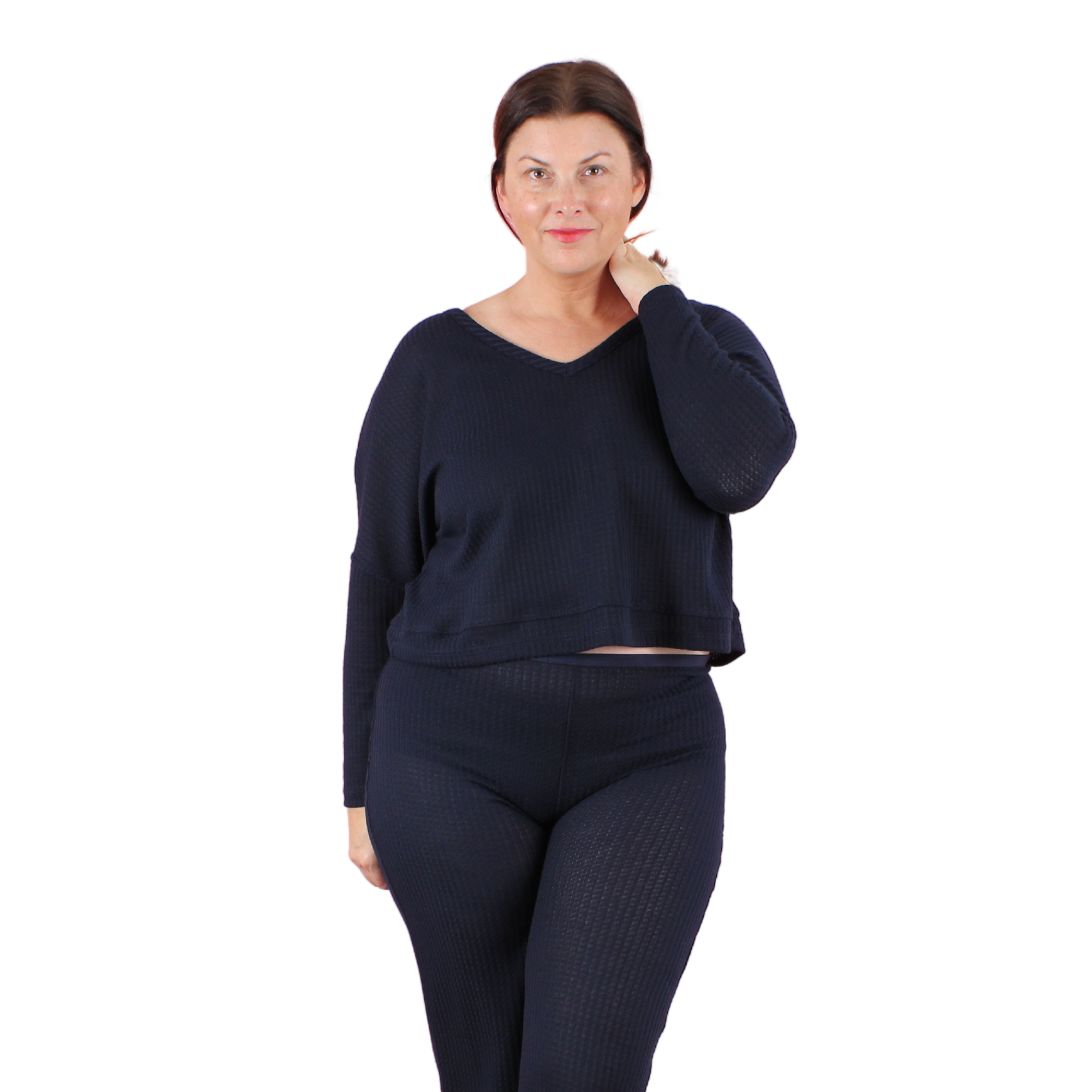 Cozy and comfortable waffle lounge set for women and plus size women