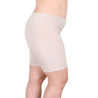 Undersummers Ecru Beige Slip Shorts with Pockets