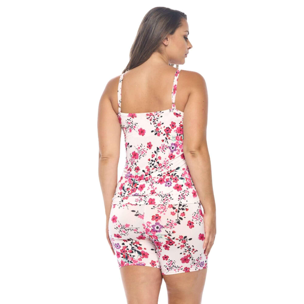 Beautiful pink floral camisole with adjustable straps