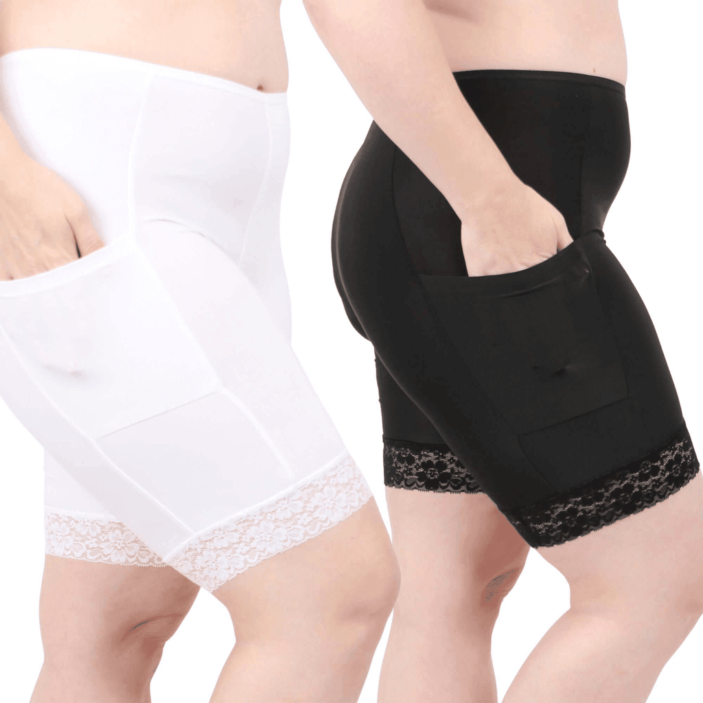WOWENY Anti Chafing Slip Shorts for Under Dresses Underwear for Women Thigh  Bands, A01-2 Pack-black, XX-Large : : Clothing, Shoes & Accessories