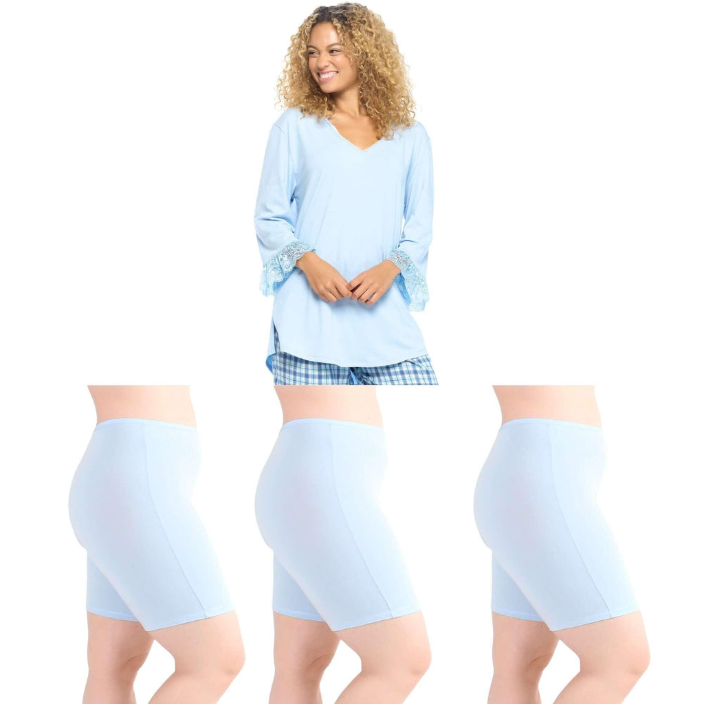 Buy any three 7" Lux cotton shortlette & get a free nightshirt
