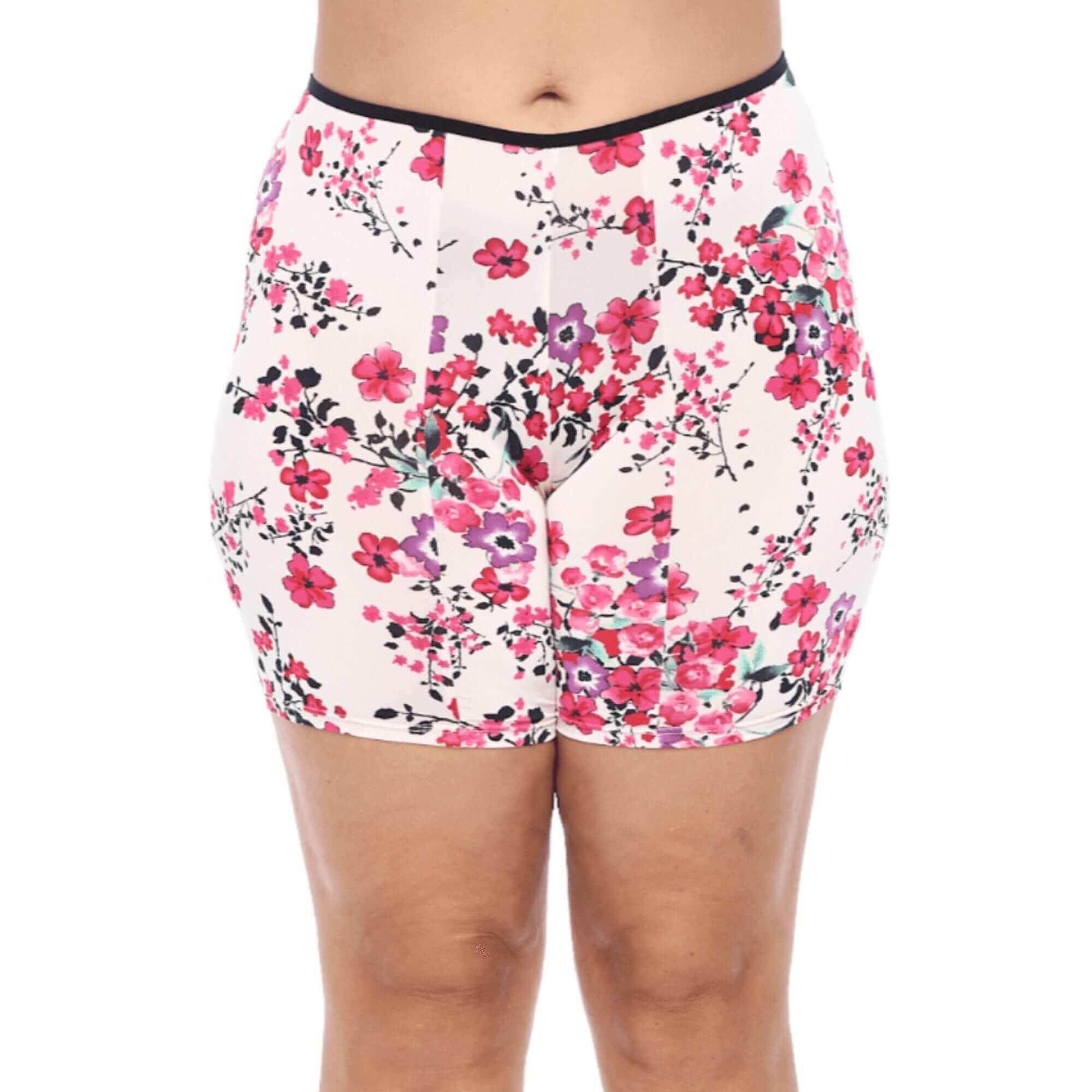 Moisture Wicking Anti Chafing Slipshort for Undersummer Dresses Floral Underwear Shorts Undersummers