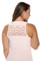 Light Pink Rose Moisture Wicking Tank Pajama Gown