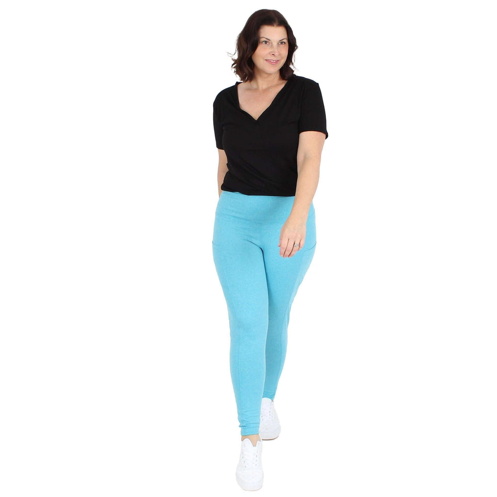 BlBlue Leggings with pockets also available in plus size legging | Undersummers