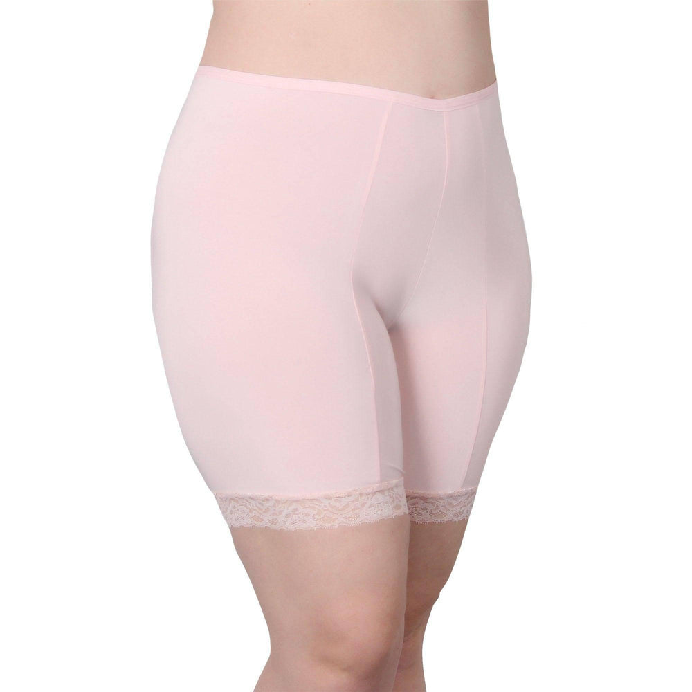 Womens Anti Chafing Underwear, High Waist BrieChaffree Womens Full Figure  Brief Stop Thigh Rub 1ML Waist Full Leg Short Pink