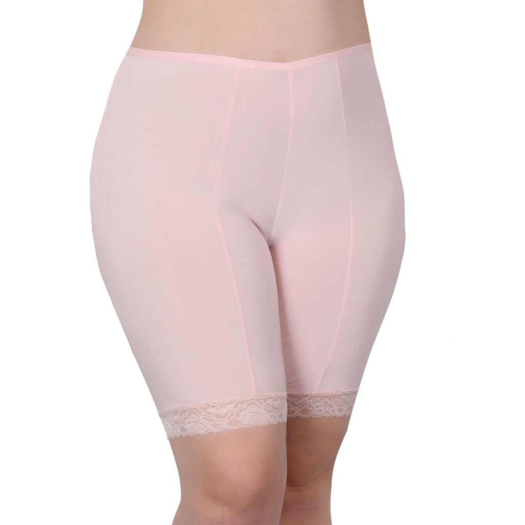 Cathery Women Plus Size Satin Lace Safety Short Pants Skirt Under Briefs  Shorts Slips Ice Silk Sleepwear Underwear 
