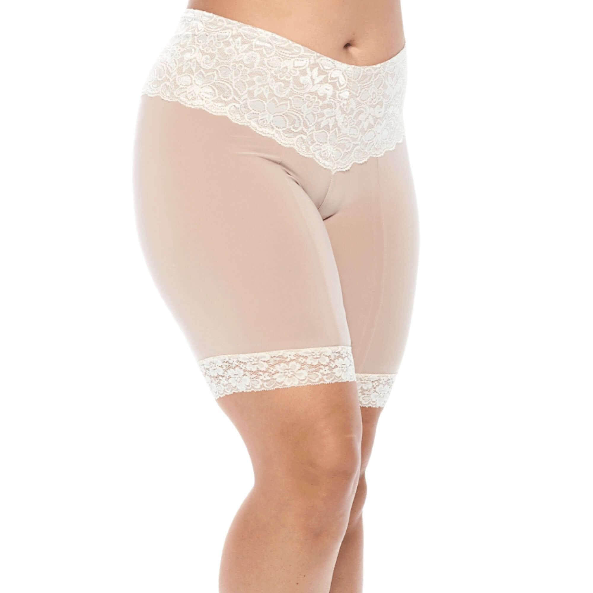 Slip Shorts for Women Under Dresses Seamless Smooth Anti-chafing Boyshorts Underwear  Lace Thigh Panties Safety Shorts, #2 Black+beige+white, S price in UAE,  UAE