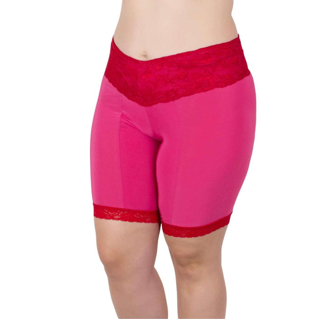 CLZOUD Tummy Control Shapewear Underwear Slip Shorts for Under Dresses  Women Seamless Boyshorts Panties Anti Chafing Underwear Shorts Red XL 