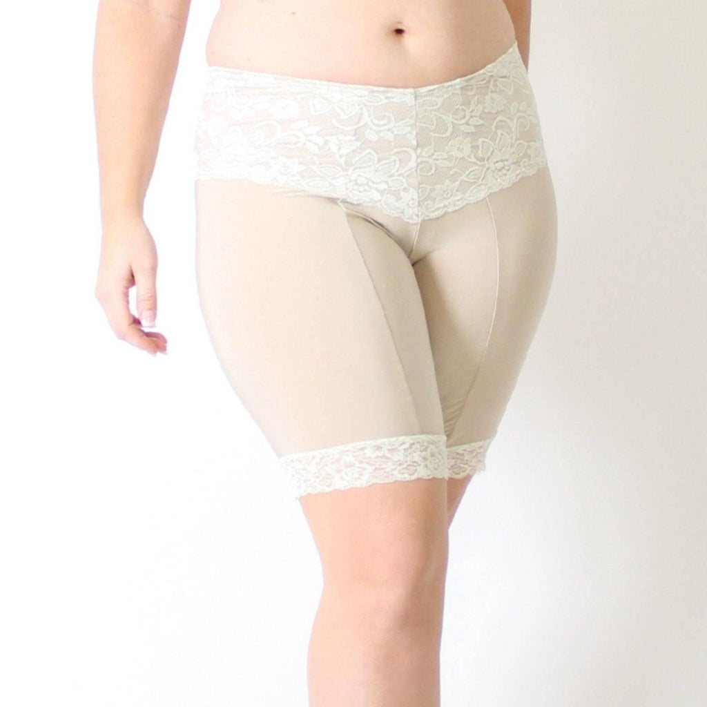Lace Anti Chafing Shortlette Slipshort 9" - Undersummers by CarrieRae