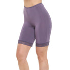 Lux cotton modal slip shorts in purple by undersummers