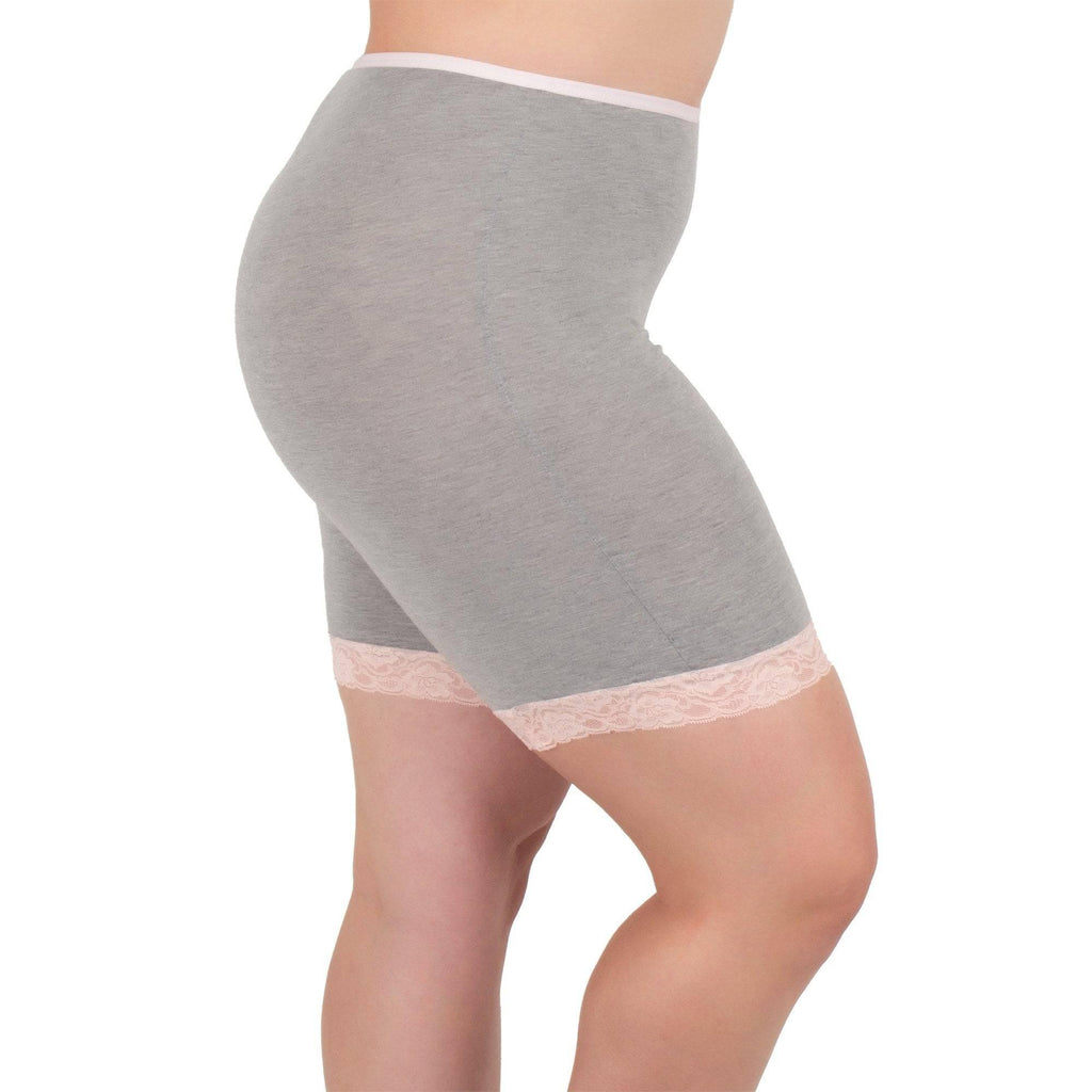 Cathery Women Plus Size Satin Lace Safety Short Pants Skirt Under Briefs  Shorts Slips Ice Silk Sleepwear Underwear 