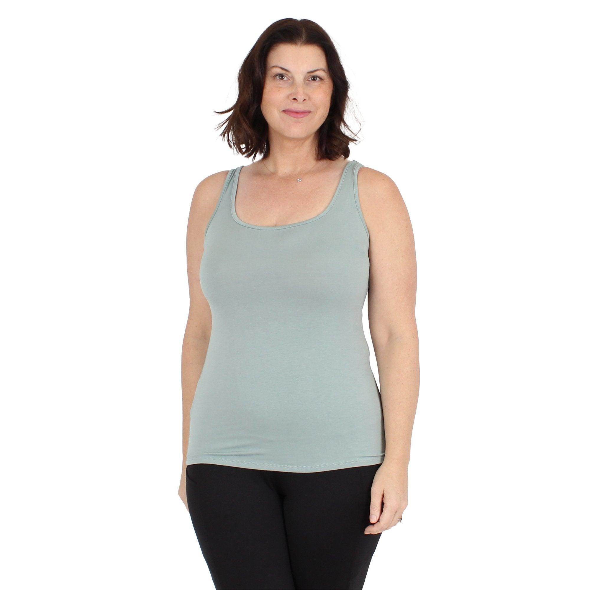 Plus size women's cotton tank tops best sale