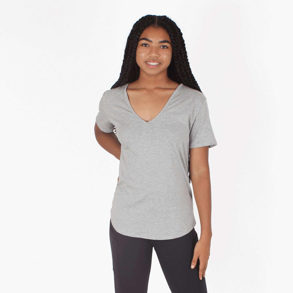 Lux Cotton Grey T Shirt For Women